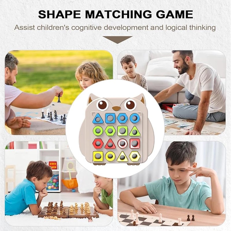 لعبة لوح تعليمي مطابقة الأشكال الخشبية للأطفال في مرحلة ما قبل المدرسة - Image 4